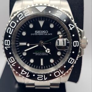 New Custom 40mm SeikoMod Automatic GMT Watch